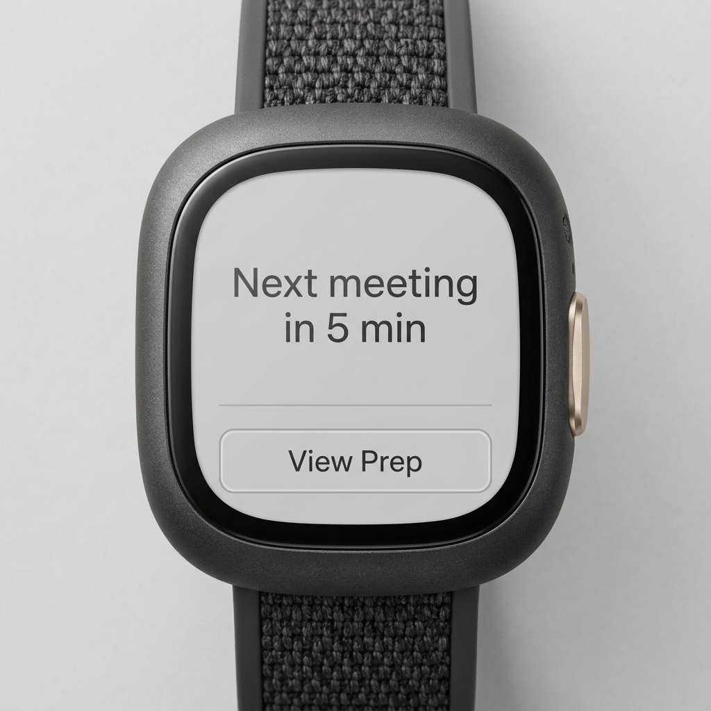 AURA Orbit vertical watch face showing crescent control key